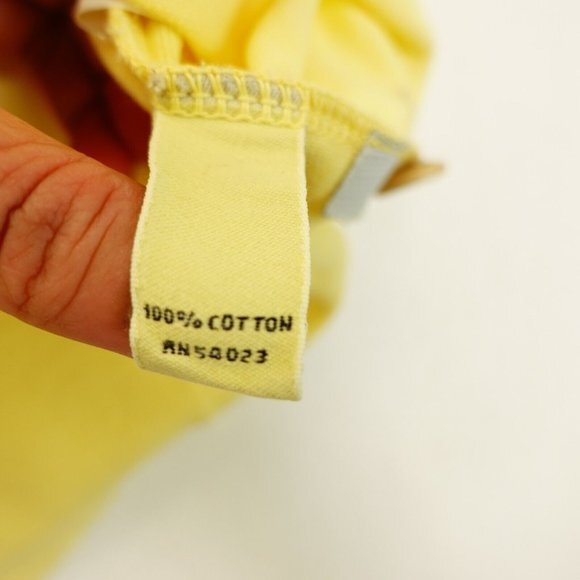 BANANA‎ REPUBLIC Polo Shirt Mens SMALL Yellow Butter Pique Knit Golf Classic - Picture 10 of 11